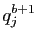 $ q_j^{b+1}$