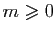 $ m\geqslant 0$