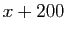 $ x+200$