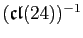 $ (\mathfrak{cl}(24))^{-1}$