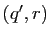 $ (q',r)$