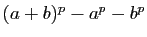 $ (a+b)^p-a^p-b^p$