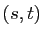 $ (s,t)$