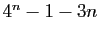 $ 4^n-1-3n$