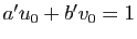 $ a'u_0+b'v_0=1$