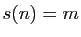 $ s(n)=m$