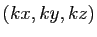 $ (kx,ky,kz)$