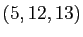 $ (5,12,13)$