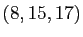 $ (8,15,17)$