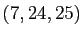 $ (7,24,25)$