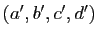 $ (a',b',c',d')$