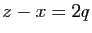 $ z-x=2q$