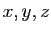 $ x,y,z$