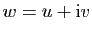 $ w=u+\mathrm{i}v$