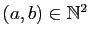 $ (a,b)\in\mathbb{N}^2$