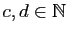 $ c,d\in\mathbb{N}$