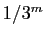 $ 1/3^m$