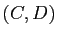 $ (C,D)$