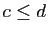 $ c\leq d$