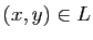 $ (x,y)\in L$