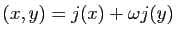 $ (x,y)=j(x)+\omega j(y)$