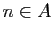 $ n\in A$