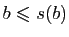 $ b\leqslant s(b)$