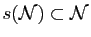 $ s(\mathcal{N})\subset \mathcal{N}$