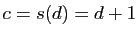 $ c=s(d)=d+1$