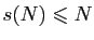 $ s(N)\leqslant N$