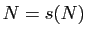 $ N=s(N)$