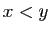 $ x< y$