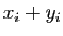 $ x_i+y_i$