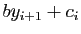 $ by_{i+1}+c_i$