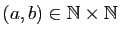 $ (a,b)\in\mathbb{N}\times\mathbb{N}$