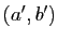 $ (a',b')$