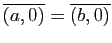 $ \overline{(a,0)}=\overline{(b,0)}$