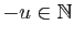 $ -u\in\mathbb{N}$