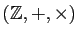 $ (\mathbb{Z},+,\times)$