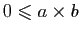 $ 0\leqslant a\times b$