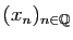 $ (x_n)_{n\in\mathbb{Q}}$