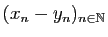 $ (x_n-y_n)_{n\in\mathbb{N}}$