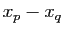$\displaystyle x_p-x_q$