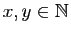 $ x,y\in\mathbb{N}$