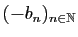 $ (-b_n)_{n\in\mathbb{N}}$
