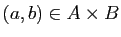 $ (a,b)\in A\times B$