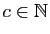 $ c\in\mathbb{N}$