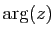 $ \mathrm{arg}(z)$