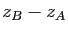 $ z_B-z_A$