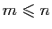 $ m\leqslant n$